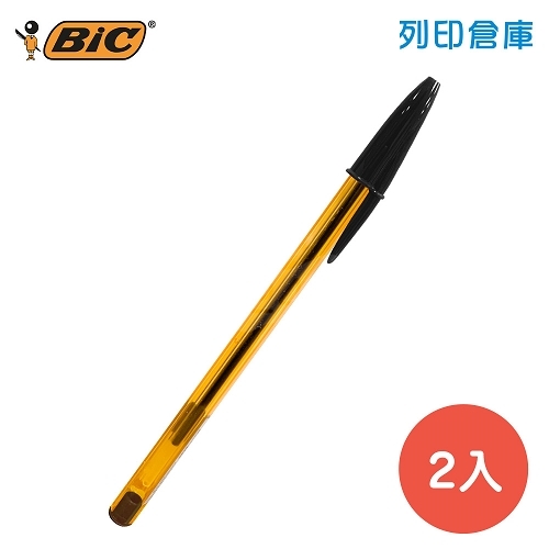 BIC比克 Cristal CST-OF08BLKP2 經典款 0.8mm 水晶原子筆 黑色 2支組